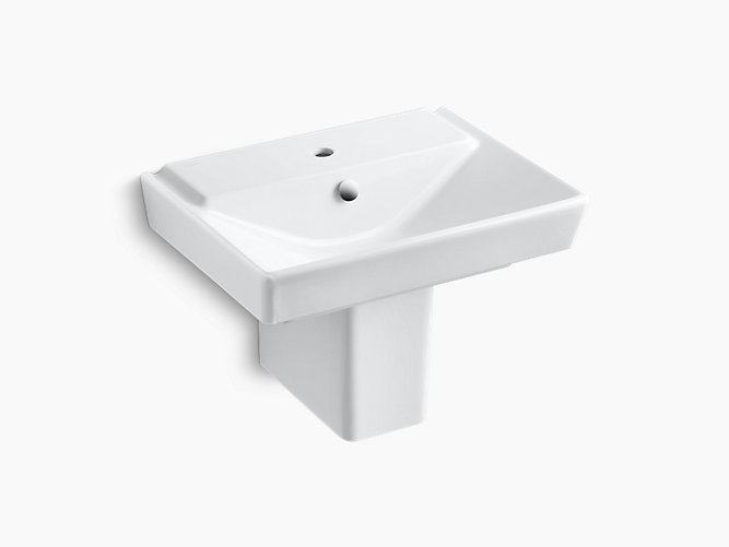 K 5150 1 Rêve 23 Inch Sink Basin And Shroud With Single Faucet Hole Kohler - Kohler Wall Mount Sink Ada Specs
